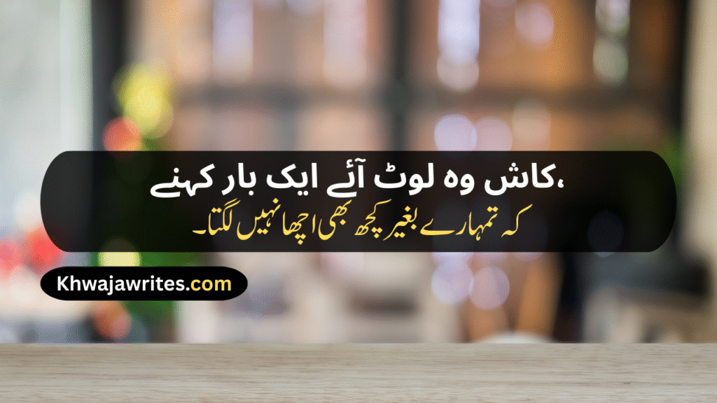 sad poetry in urdu 2 lines
