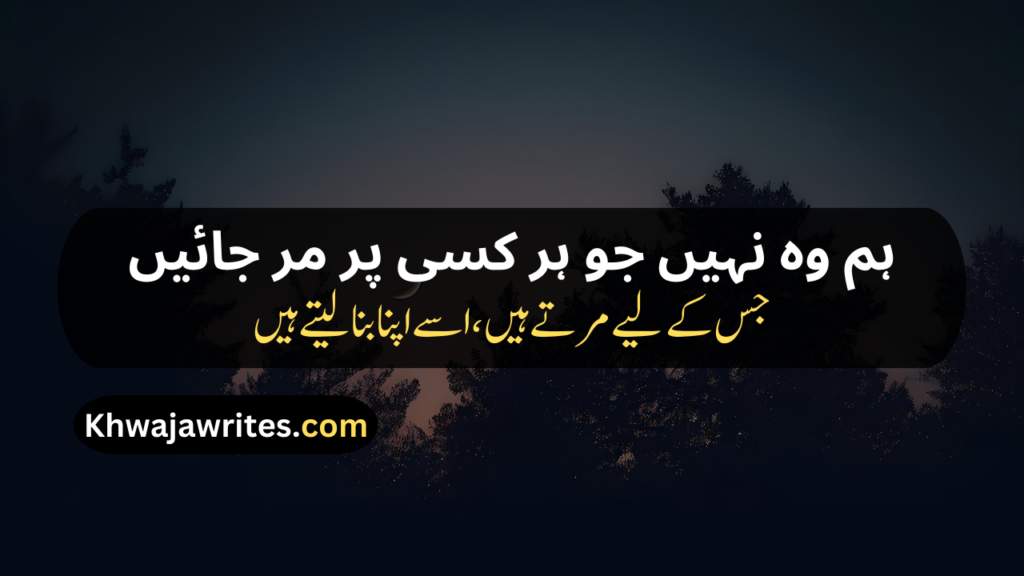 Attitude Poetry In Urdu 2 Lines Text