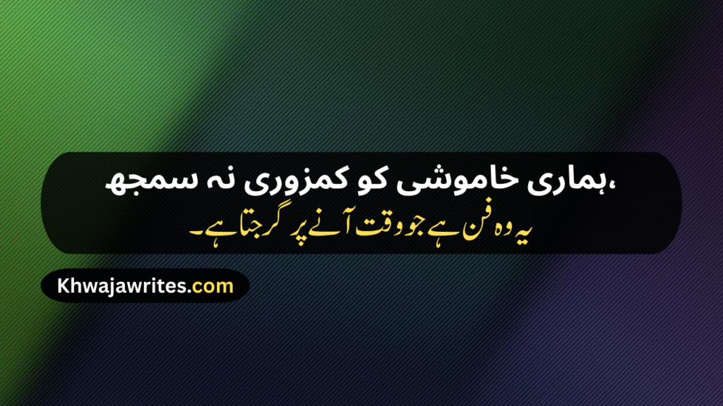 Attitude Poetry In Urdu