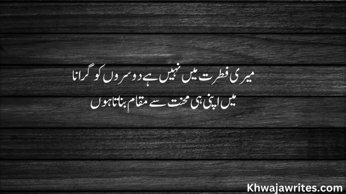 Attitude Poetry For Boy In Urdu Text