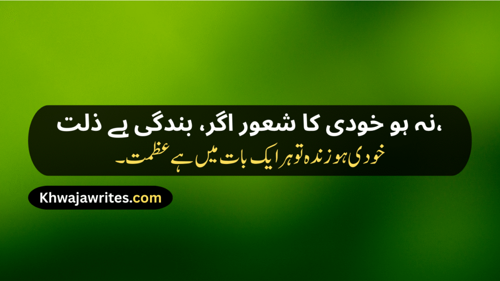 Iqbal Poetry In Urdu 2 Lines