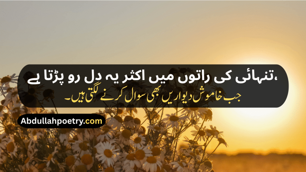 Tanhai Poetry In Urdu
