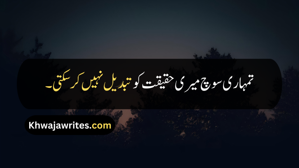 Attitude Quotes In Urdu