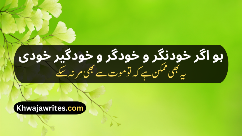 Iqbal Poetry In Urdu