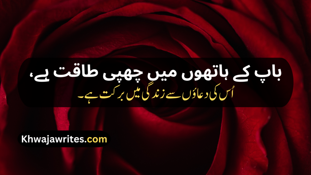 Two Line Shayari For Father In Urdu Text