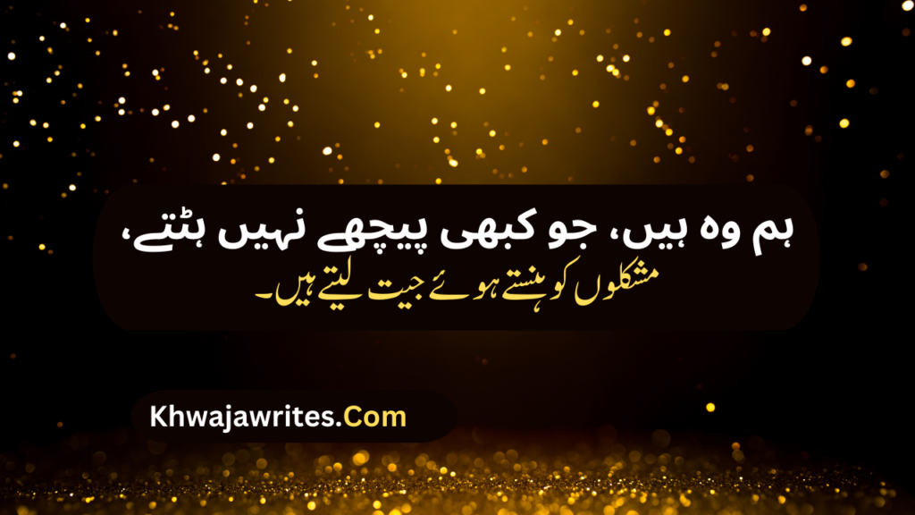 Attitude poetry in urdu 2 lines for boy