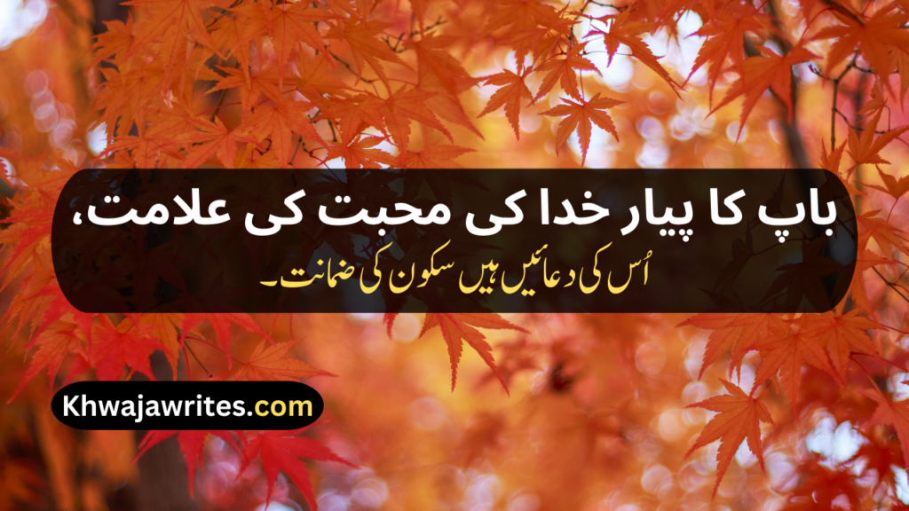 Two Line Shayari For Father In Urdu Text