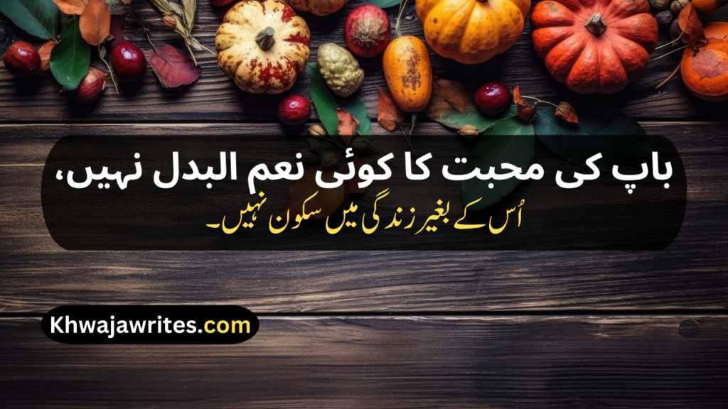 Two Line Shayari For Father In Urdu Text