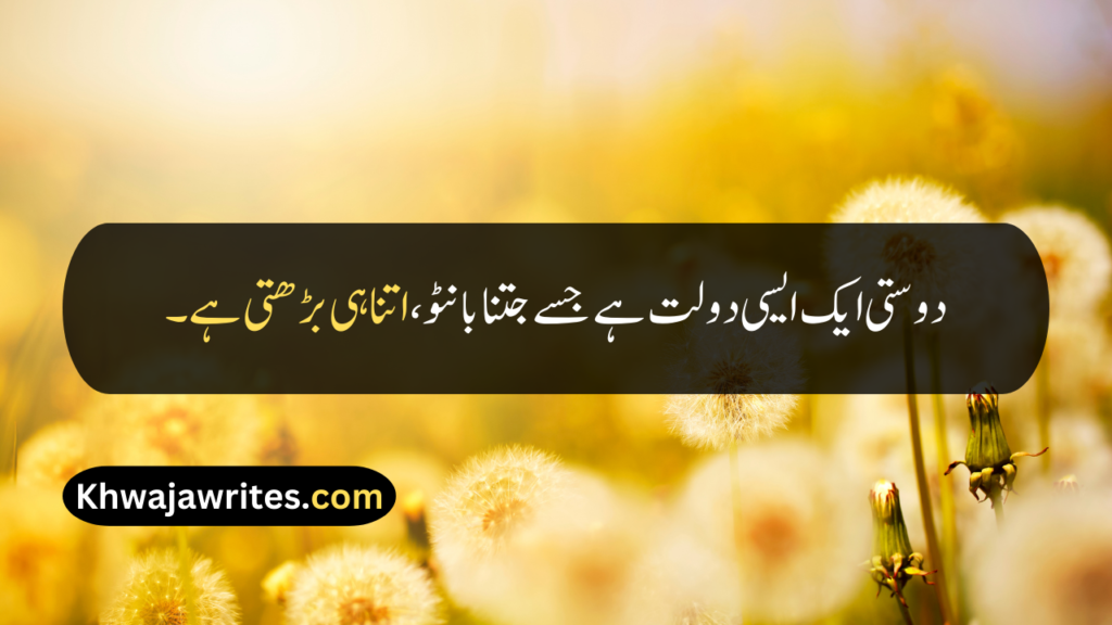 Friendship Quotes In Urdu