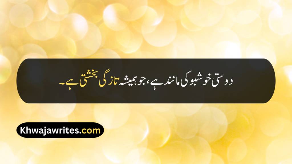 Friendship Quotes In Urdu