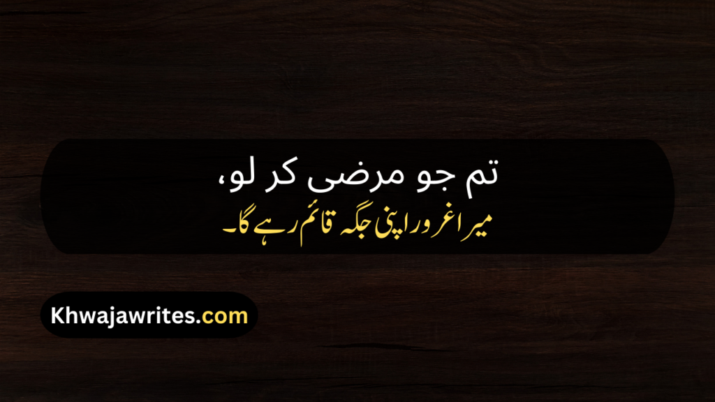 Poetry In Urdu Attitude