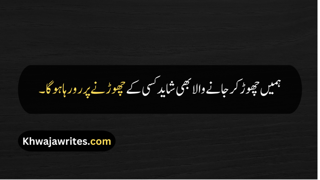 Heart Broken Quotes In Urdu