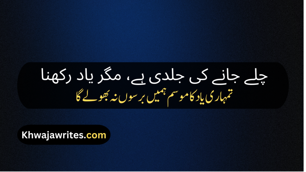 Farewell Poetry In Urdu