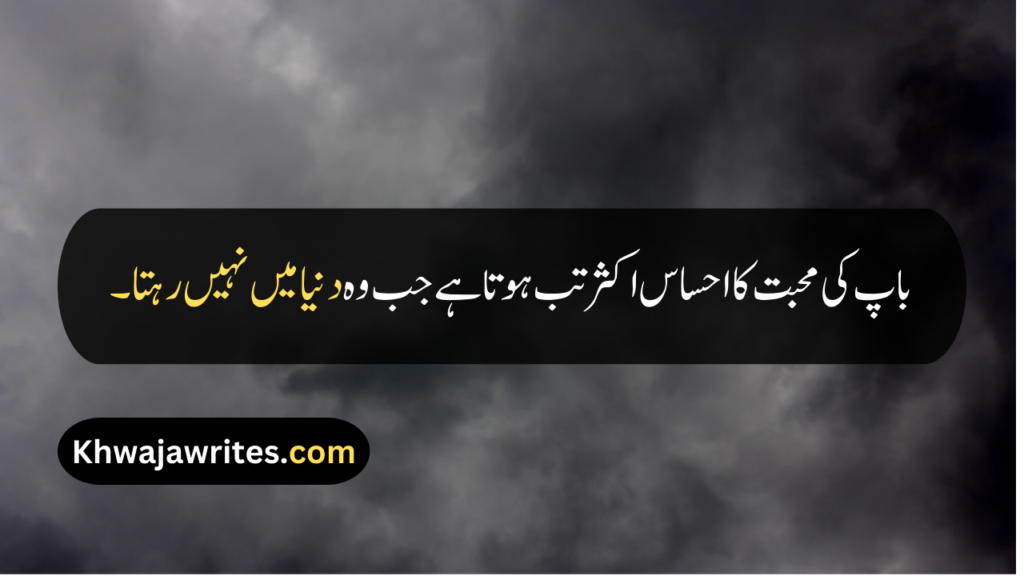 Father Death Quotes In Urdu