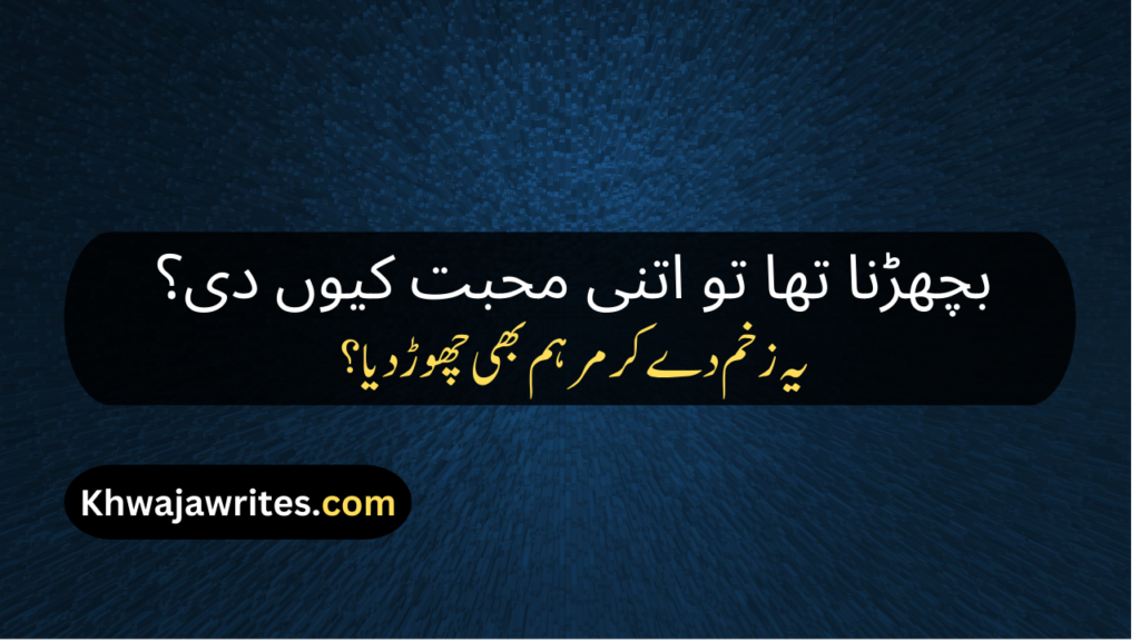 Farewell Poetry In Urdu