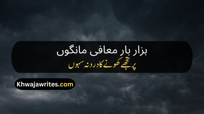 4 Sorry Poetry In Urdu