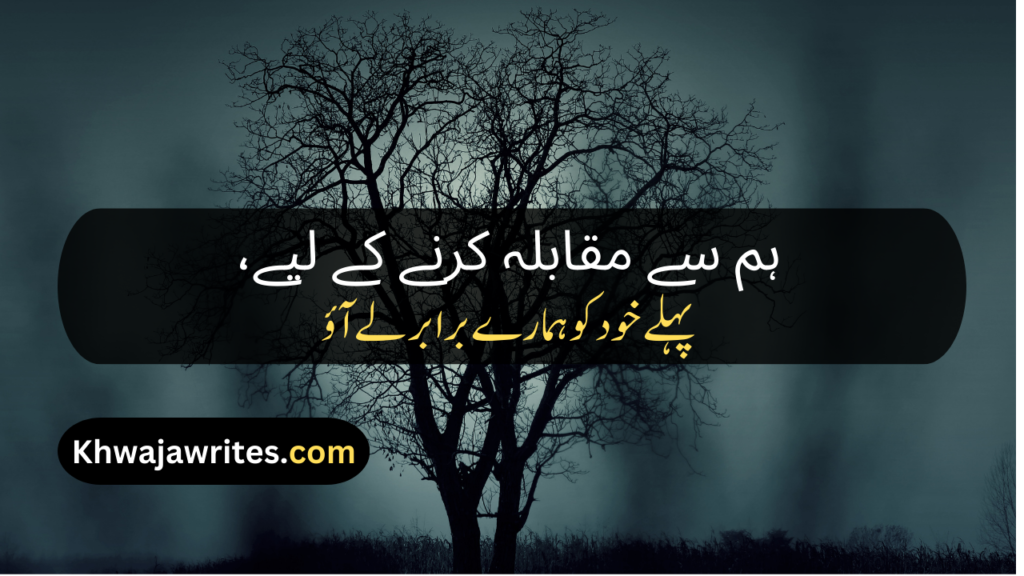 Attitude Poetry In Urdu 2 Line For Girl