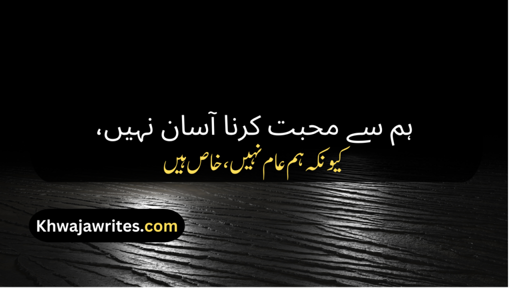 Attitude Poetry In Urdu 2 Line For Girl