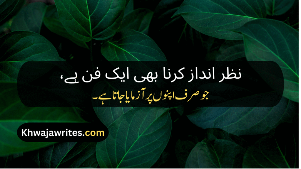 Ignore Poetry In Urdu
