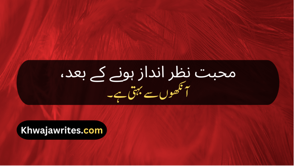 Ignore Poetry In Urdu
