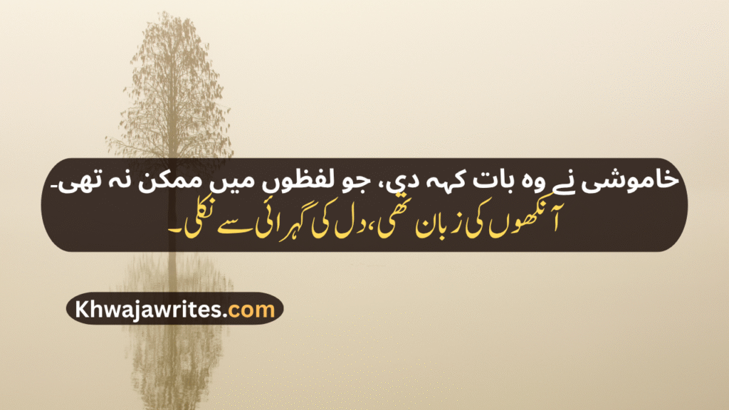 Khamoshi Poetry In Urdu