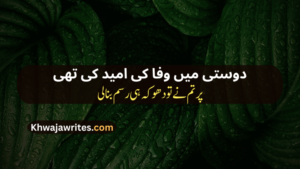 Bewafa Dost Poetry In Urdu