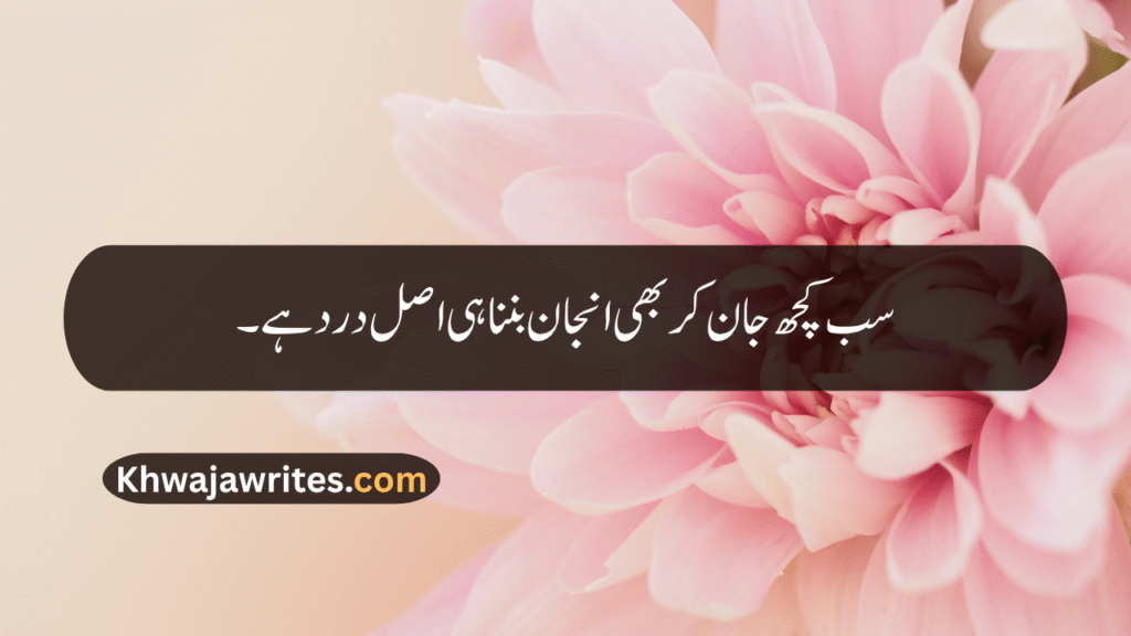 Deep One Line Poetry In Urdu