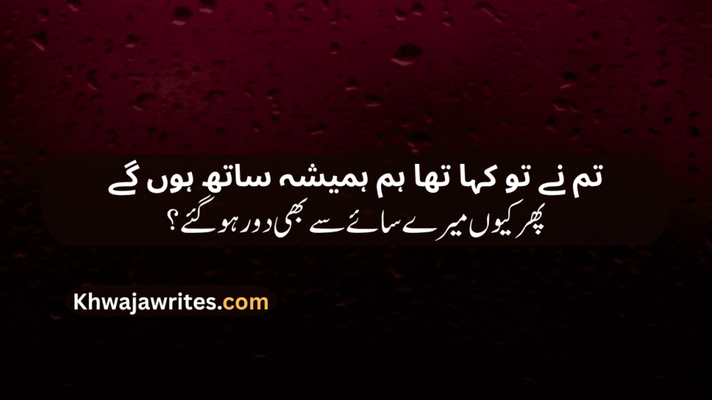 Sad Lines In Urdu