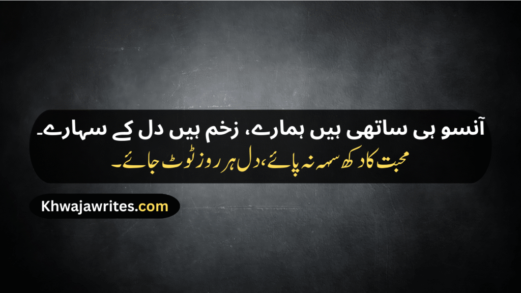 Sad Poetry In Urdu Text Sms