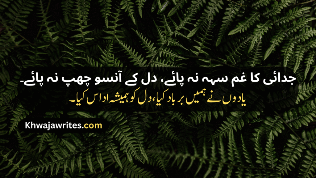 Sad Poetry In Urdu Text Sms
