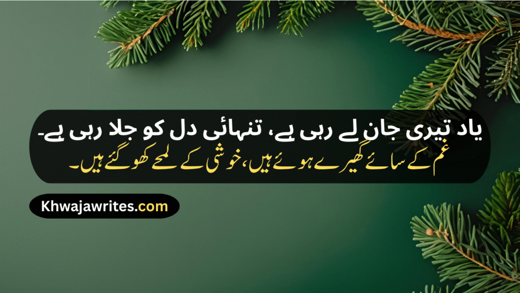 Sad Poetry In Urdu Text Sms